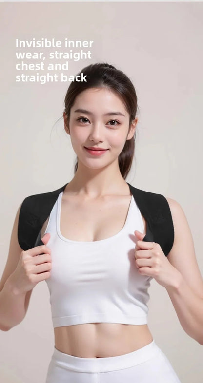 Posture Corrector for Adults - Adjustable Back Brace To Straighten Spine Improve Shoulder Alignment Kyphosis Correction