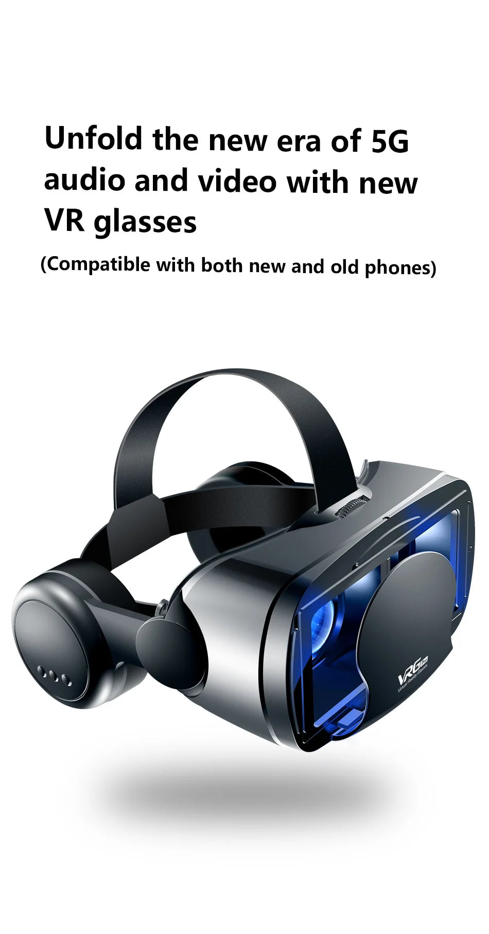 Virtual Reality 3D VR Headset Smart Glasses Helmet for Smartphones Cell Phone Mobile 7 Inches Lenses Binoculars Goggles Devices