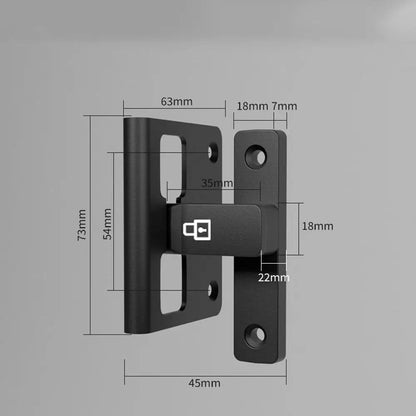 90°/180° Luminous Latch Indoor Metal Door Buckle Bathroom Door Lock Sliding Door Lock Wooden Door Burglar Barn Door Buckle