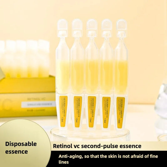 Vitamin C  Retinol Anti-Aging Serum - Brightening Face Treatment, Wrinkle Repair, Dark Spot Corrector, Single-Use Ampoule 30pcs