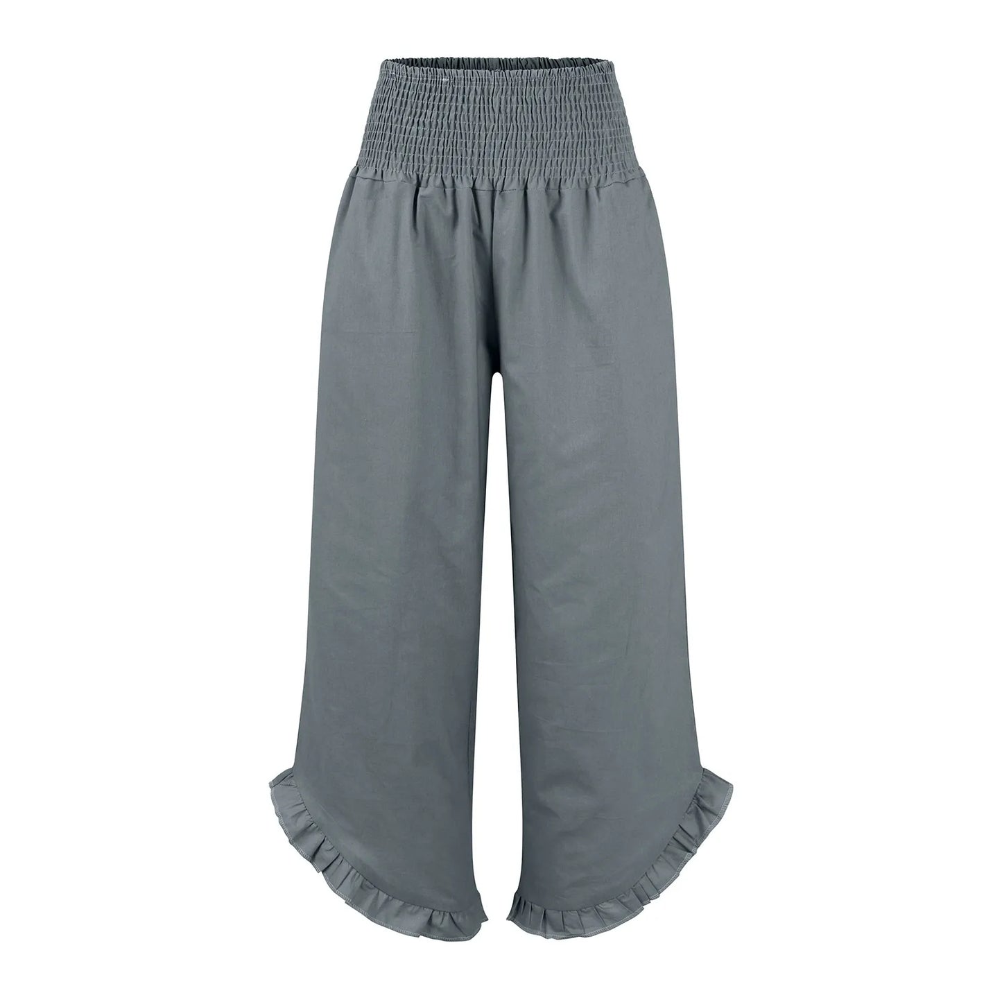 Summer Womens Palazzo Pants Summer Casual Flowy Wide Leg Trousers Beach Travel Vacation Outfits All Match Loose Baggay Pants