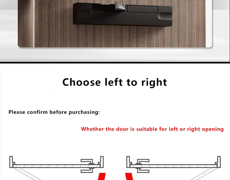 Door Damping Buffer Wooden Door Flat Outward Opening Invisible Door Home Closing Silent Hydraulic Door Closer Anti-pinch