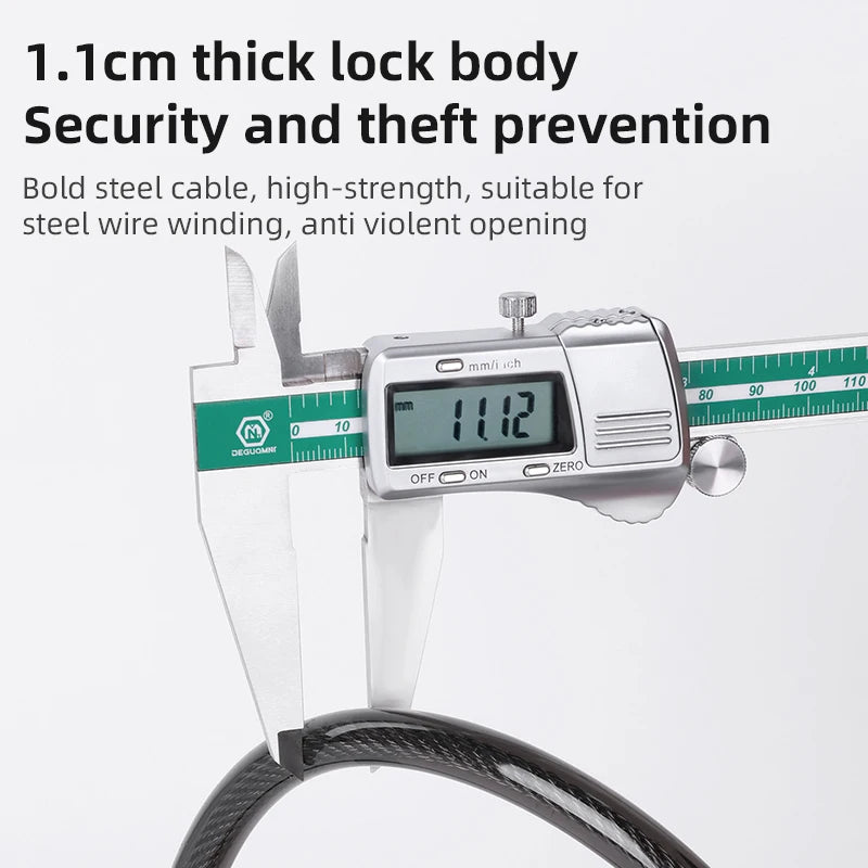 Bicycle Lock Comes With Intelligent Light Sensing Charging Tail Lights Mountain Bikes Road Bikes Password Locks Anti-theft Locks