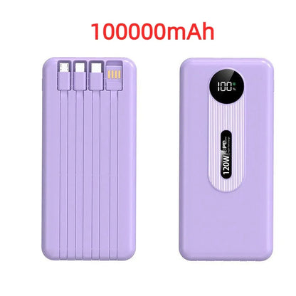 200000mAh 120W Mobile Power Bank Ultra Fast Charging Digital Display Battery Large Capacity Suitable For iPhone Huawei Xiaomi