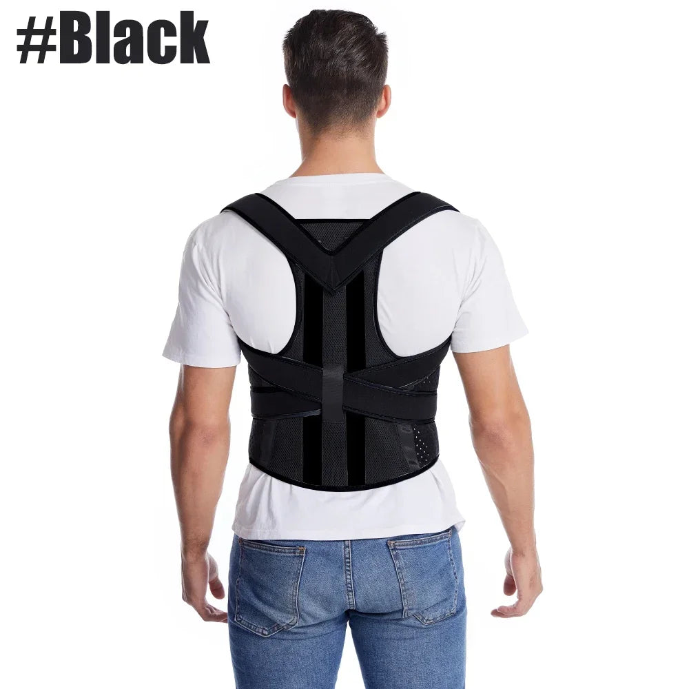 Posture Corrector for Men Women - Adjustable Back Brace for Upper&Lower Back Pain - Lumbar & Shoulder Support to Improve Posture