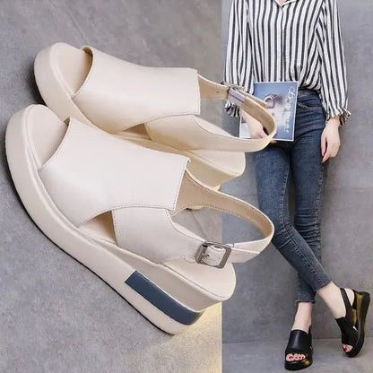 1pc New Fashion Breathable Summer Comfortable Ladies Platform Sandals Wedges Sandals High Heel For Women