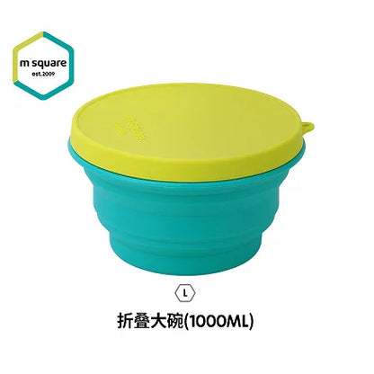 Silicone Bowl Foldable with Lid Camping Baby Travel Portable Round Large Food Container Heat Resistant Salad Bowl