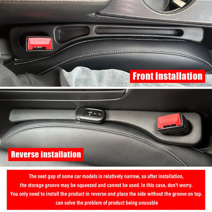 2pcs Car Seat Gap Filler Organizer Waterproof Car Seat Gap Plug Strip with 2 Grooves Seat Gap Storage Auto Interior Accessories