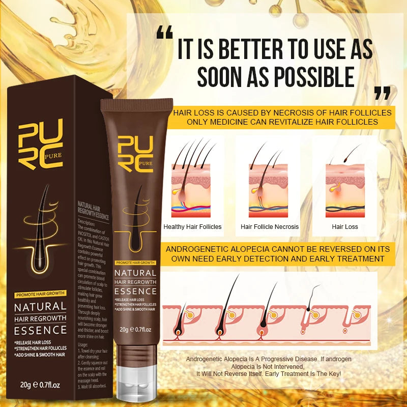 PURC Ginger Hair Serum Smoothing Shiny Strengthen Hair Scalp Treatment Hair Care Products