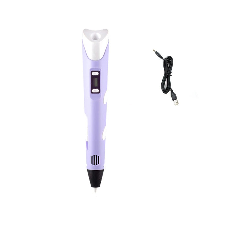 3D Pen DIY Drawing Pen With LCD Screen Compatible PLA ABS Filament Toys Safe Paiting for Children Kids Christmas Birthday Gifts