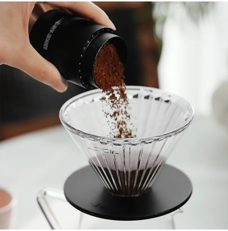 MHW-3BOMBE Pour Over Coffee Dripper Glass Coffee Dripper Coffee Filter Cup Reusable Coffee Drip Filter Cone Coffee Maker