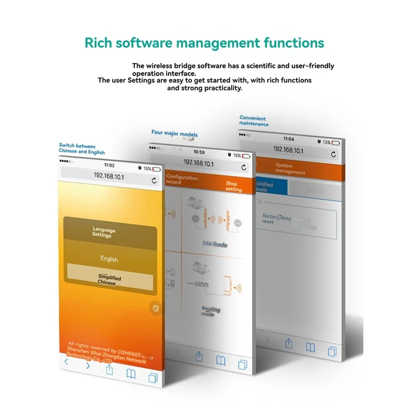 ABGB-Wifi Bridge WIFI Signal Extender  Outdoor 3-5KM Long Rang Network Monitoring EU Plug