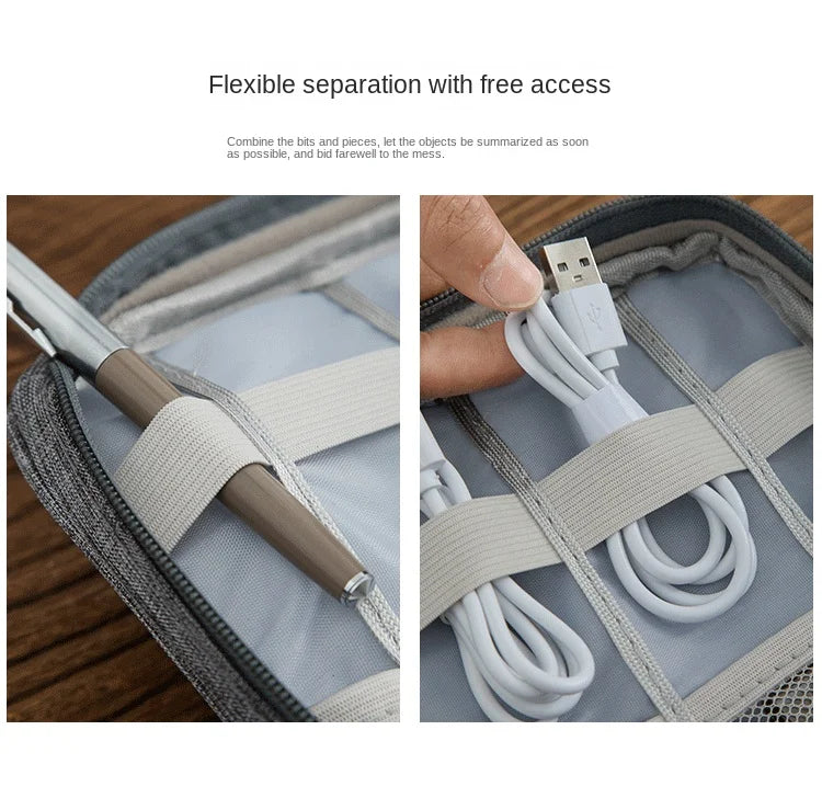 Travel Electronic Digital Storage Bag, Multifunctional High-capacity Earphones, Data Cable Protective Case, Dust Bag Travel Elec