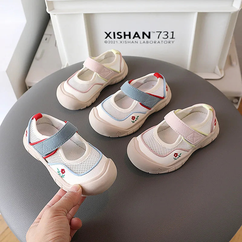 Kids mesh sneaker Anti-slip Sandal Toddler Boy Sports Shoe Girl Children Breathable Beach Sandal Soft Bottom sports casual Shoes
