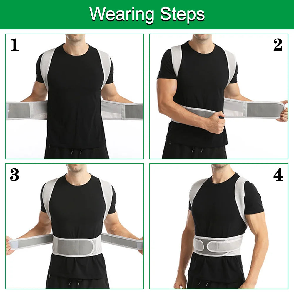 Back Brace Posture Corrector for Women and Men, Back Straightener Scoliosis, Hunchback Correction, Adjustable Spine Support Belt