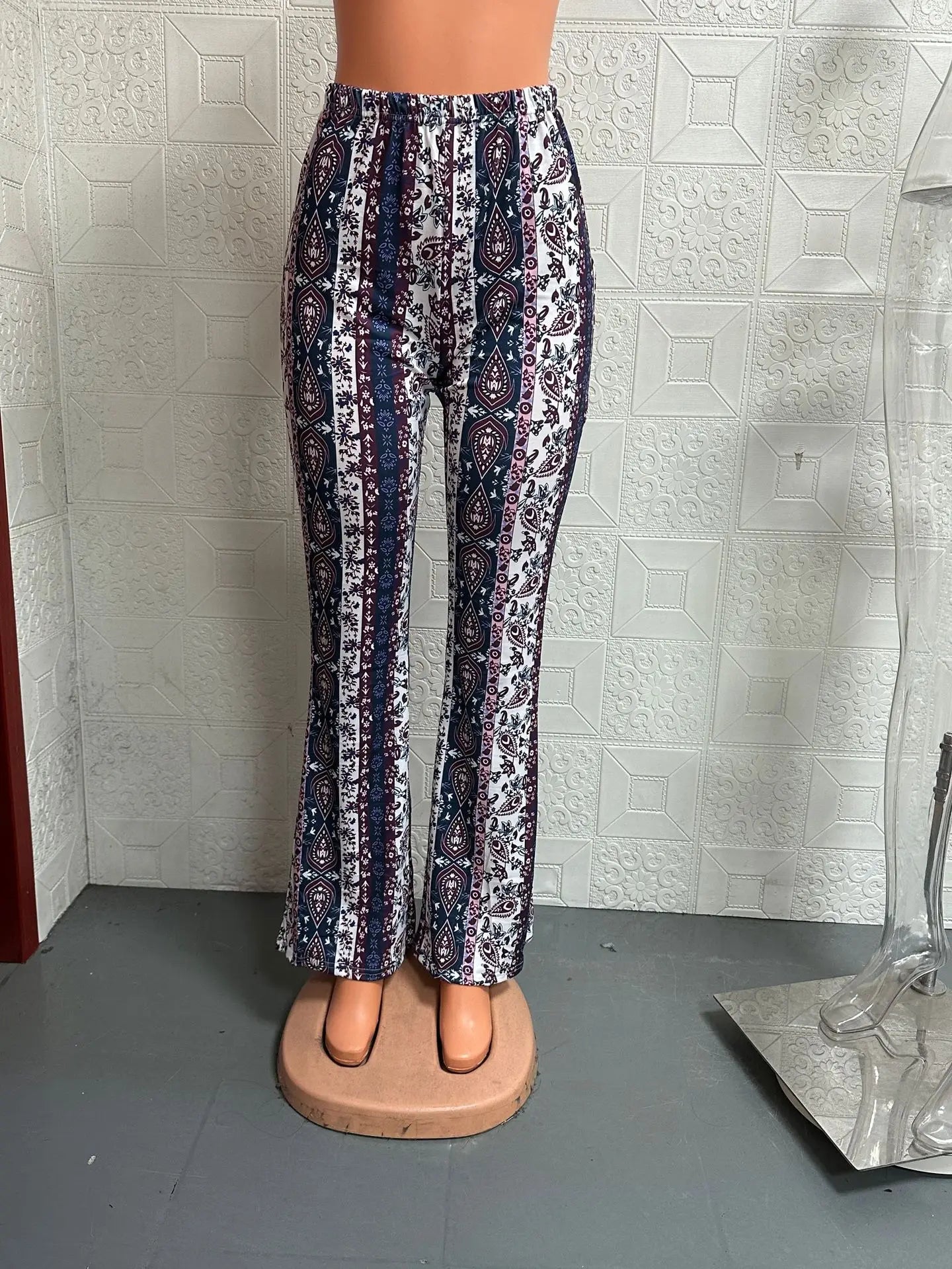 Womens Boho Pants Flare Leggings Hippie Harem Pants Yoga Pants Comfy Bohemian Flowy Hippie Clothes Trousers Bottom Palazzo Pants