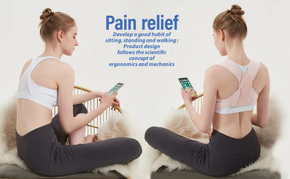 Posture Corrector for Women and Men Adjustable Upper Back Brace Shoulder Lumbar Support Belt Corset Posture Correction