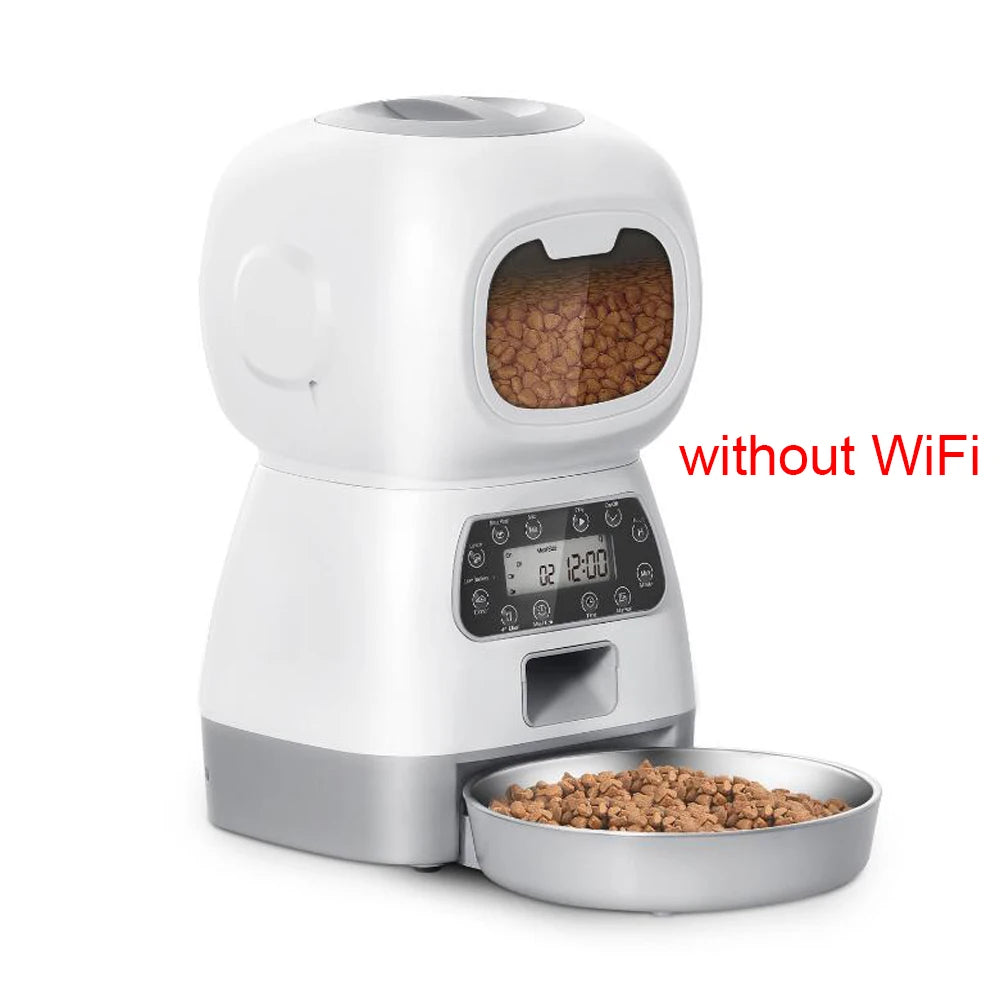 3.5L Automatic Pet Feeder Smart Swirl Slow Dog Feeder With WIFI Voice Recorder Large Capacity Timing Cat Food Dispenser Dog Bowl