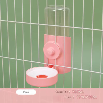 Automatic Pet Feeder with Hanging Bowl Water Bottle Food Container Dispenser for Puppy Cats Rabbit Birds Pet Feeding Product