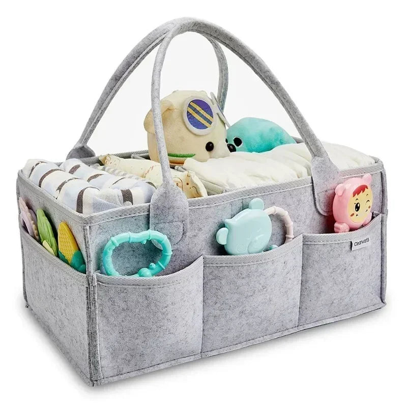 Baby Diaper Bag Felt Diapers Storing Baby Products Nursery Supplies Storage Bag Foldable and Portable Essential Mother's Handbag