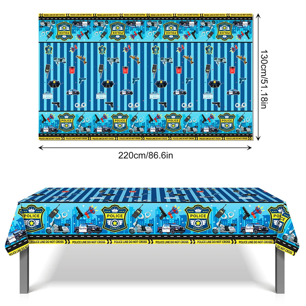 Police Party Birthday Decorations Tableware Police Party Plates Napkins Party Supplies Police Officer Theme Birthday Party Decor