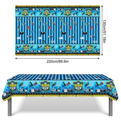 Police Party Birthday Decorations Tableware Police Party Plates Napkins Party Supplies Police Officer Theme Birthday Party Decor