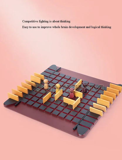 Wooden Checkers Board Tabletop Games Chess Two-Player Game Board Set Travel Portable Chess Game Sets Interactive Game For Family