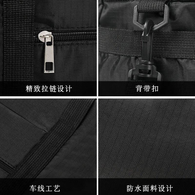 2025 Newest Moving Luggage Bag Hand-held Drawbar Travel Bag Women's Business Foldable Travel Clothing Storage Bag