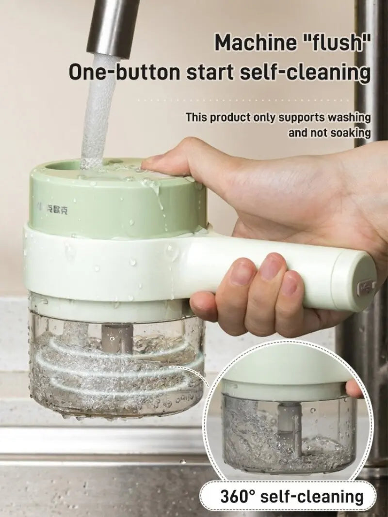 Home Electric Vegetable Cutter Vegetable Chopper Automatic Chopper Slicer Multifunctional Gatling Chopper Garlic Mincer