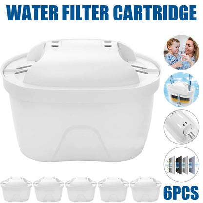 6pc Water Filter Cartridge Household Kitchen Water Purification Filter Water Limescale Activate Carbon Water Filter