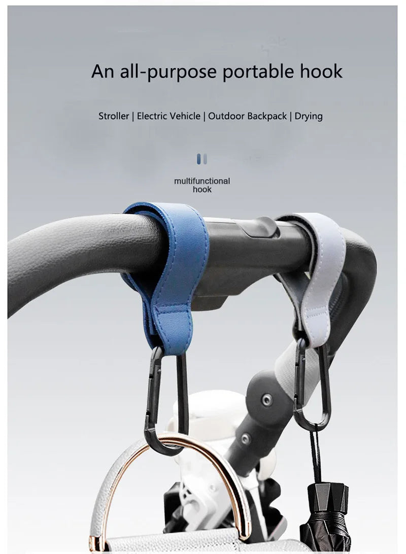 Baby Stroller Hanging Hook Kids Pram Handlebar Hanging Hooks Mommy Bag Handfree Storage Universal Motorcycle Handle Bar Hook