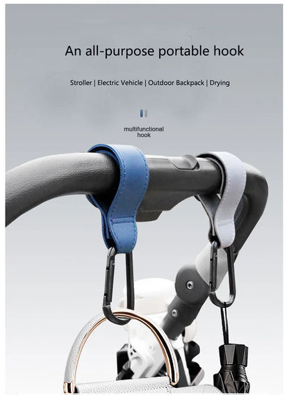 Baby Stroller Hanging Hook Kids Pram Handlebar Hanging Hooks Mommy Bag Handfree Storage Universal Motorcycle Handle Bar Hook