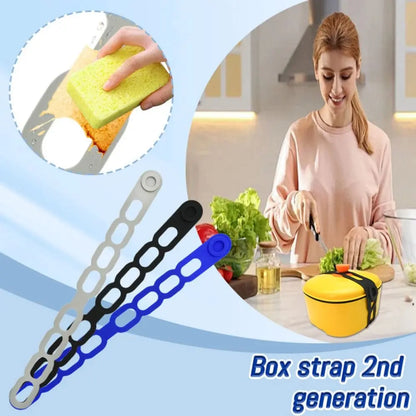 3Pcs Stretchable Silicone Lid Straps Leak-Proof Splash-Proof Lid Fixing Band Reusable Crock Pot Lid Elastic Dishes