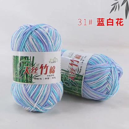 Tiansi Bamboo Cotton Yarn Bamboo Charcoal Cotton Hook Needle Thread Cotton Nitrile Woven Yarn DIY Weaving Material
