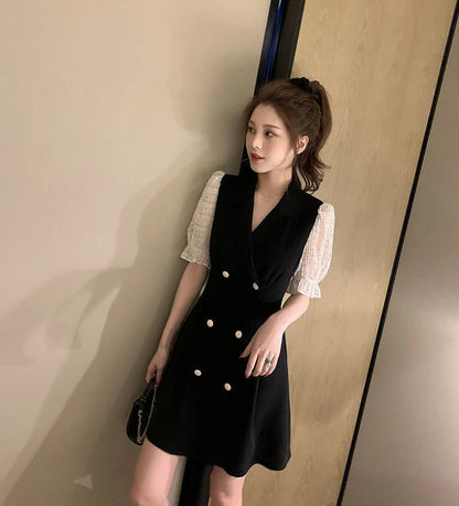 Clothes Mesh Dresses for Women 2024 Formal Occasion Blazer Holiday Woman Dress New Features of In Hot Fashion Sensual Sexy Loose