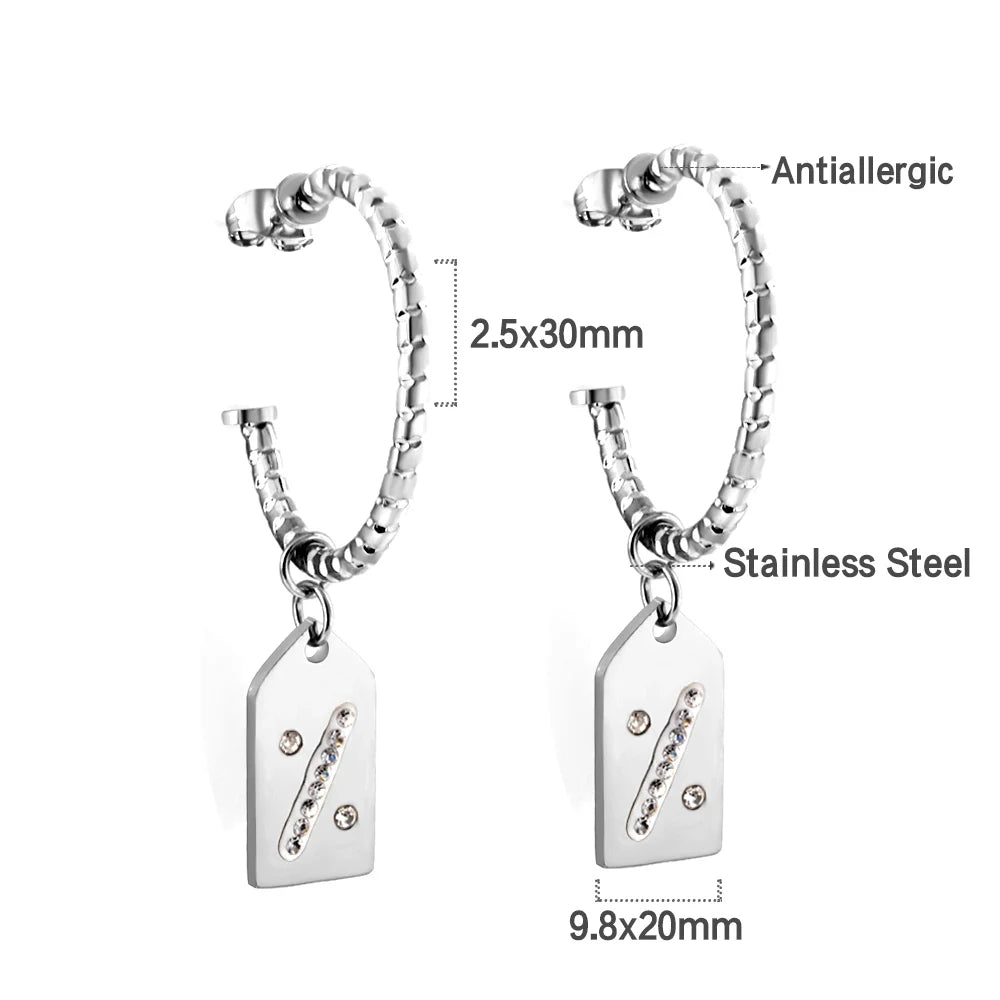 LUXUSTEEL Golden Heart style Women's Hoop Earrings Stainless Steel Female Earring Flower Star Drop Ear ring Jewelry Gifts