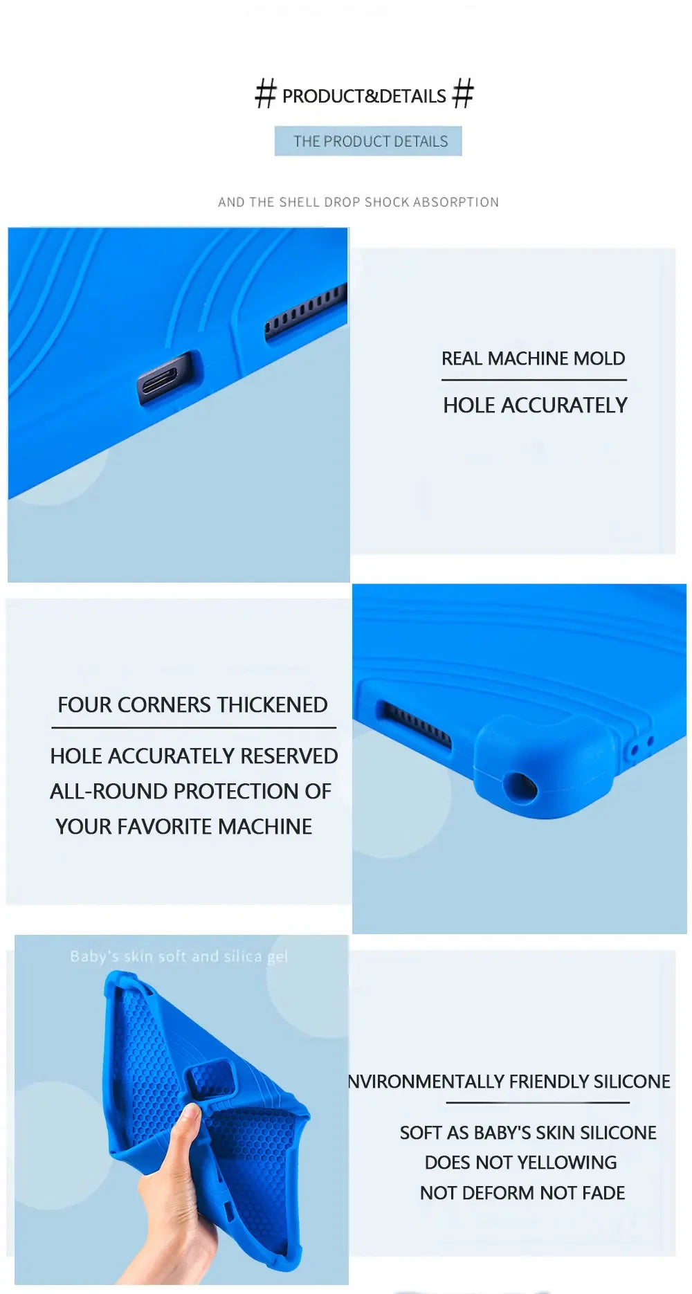 For CHUWI Hi10 XPro 2023 10.1" Tablet Shockproof Cover Tablet Kids Soft Android 13 Tablet Silicon Stand Protective Shell