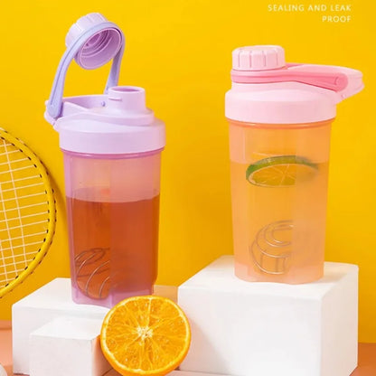 500ML Blender Shaker Bottle with Scale Protein Shakes Leakproof for Powder Workout Gym Sport Mixing Cup Water Bottle