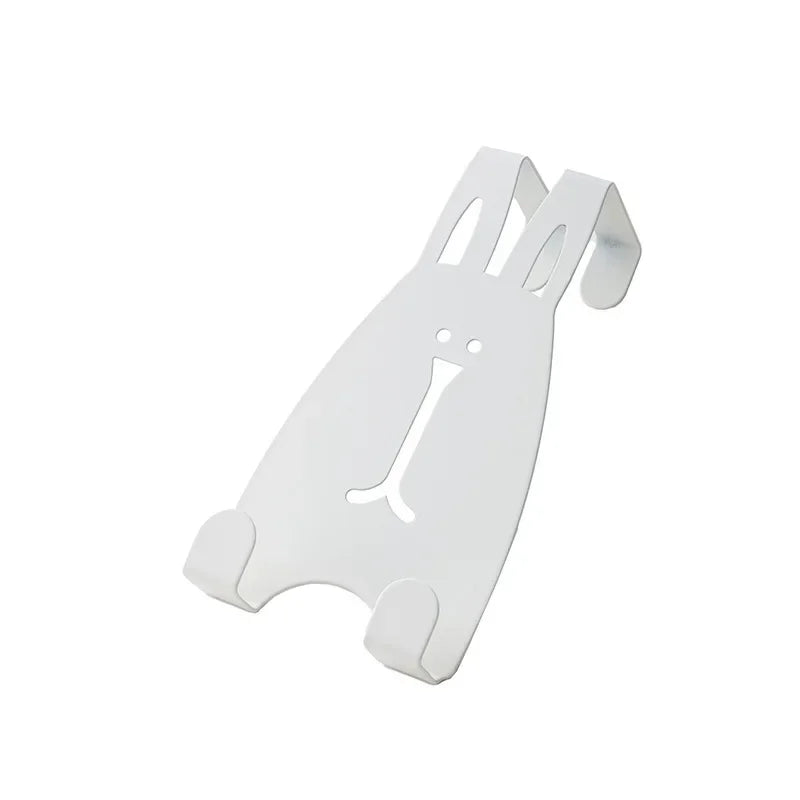Hooks Cartoon Rabbit Door Back Hook Punch Cupboard Rear Hanger Bedroom Kitchen Wardrobe Wall Hanger Home Storage Shelf Coat Hook