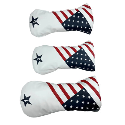 Golf star pattern Head cover Driver Head Covers Fairway Wood Head Covers Hybrid Head Covers Pu Leather