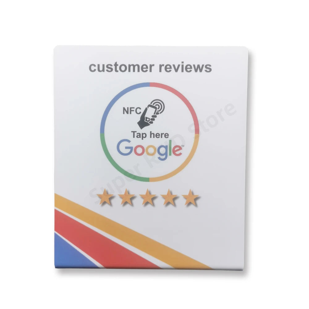 13.56Mhz Programmable Google Reviews NFC Stand Table NTAG 215 NFC Google Review Display