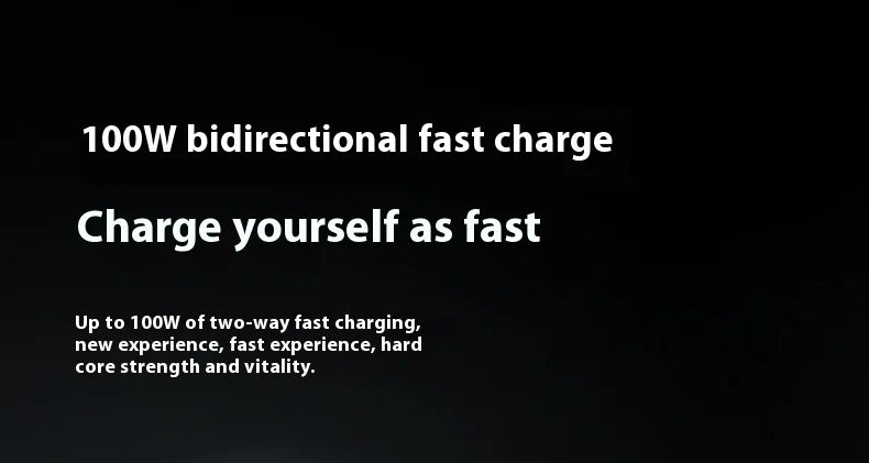 New PD100W Power Bank 30000mAh Large Capacity Two-way Fast Charging Portable Powerbank Laptop External Spare Battery for Macbook