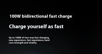 New PD100W Power Bank 30000mAh Large Capacity Two-way Fast Charging Portable Powerbank Laptop External Spare Battery for Macbook