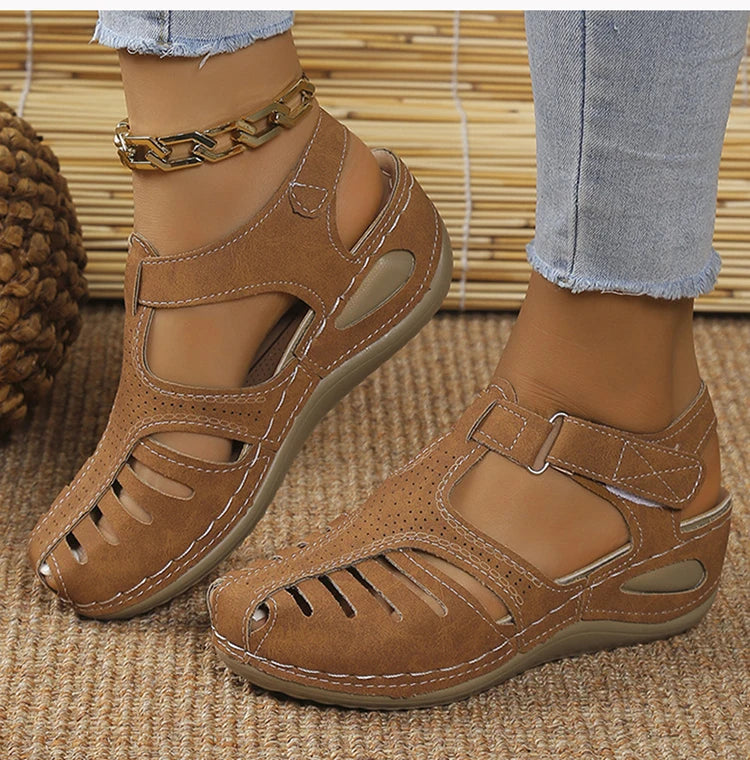 Sandals Shoes Women Summer Soft Women's Sandals Retro Shoes Woman Wedge Women's Shoes Breathable Footwear Female Sandal Women