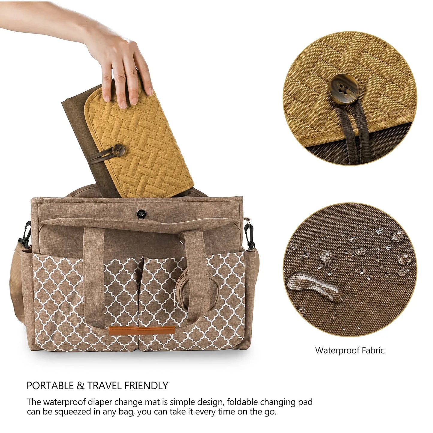 Portable Multifunction Foldable Waterproof Changing Pad Newborn Baby Diaper Changing Mat Changing Pads