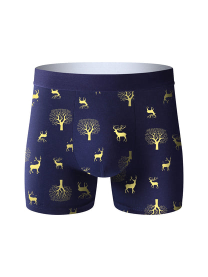 4pcs Men's Underwear Sports Fitness Boxer Briefs Breathable and Comfortable Long Panties Athleisure Fashion Long Panties