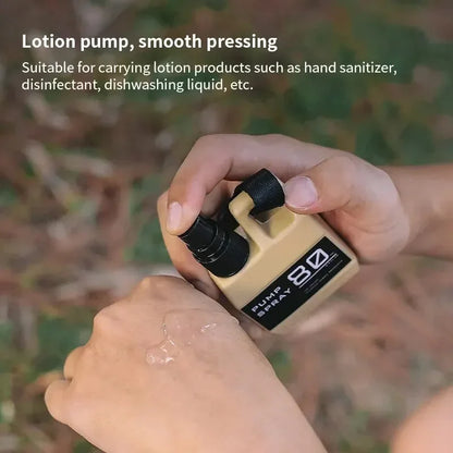 Spray Bottle Pump with Buckle, Portable, Outdoor Camping Travel Spray Bottle, Cosmetic Container, Alcohol, Perfume, Refillable