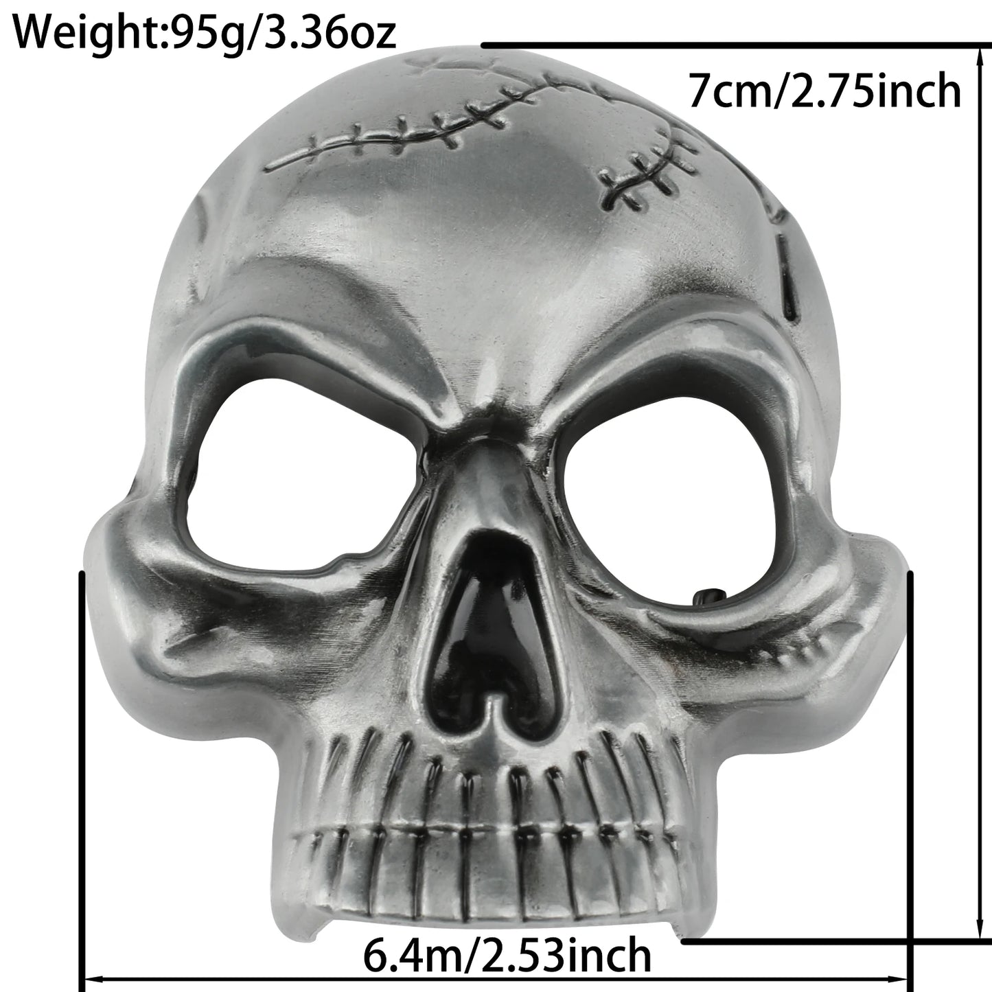 The scalp skull buckle head smooth alloy buckle