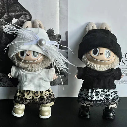 Labubu 17cm Doll Outfits Luxury Vinyl Doll Clothes 1st & 2nd Generation Compatible Delicate Baby Toy Accessories Kids Fashion