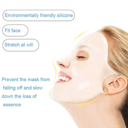 Silicone Mask For Nourishing Skin - Silicone Mask Cover Reusable, 3D Anti-Evaporation Face Sheet Mask Protective Case